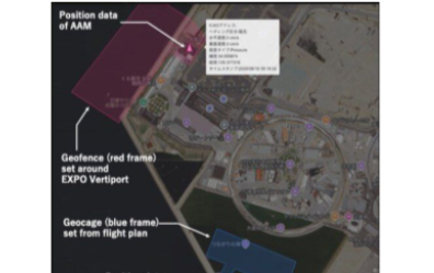 Osaka is testing an "aerial traffic light" for drones and air taxis.